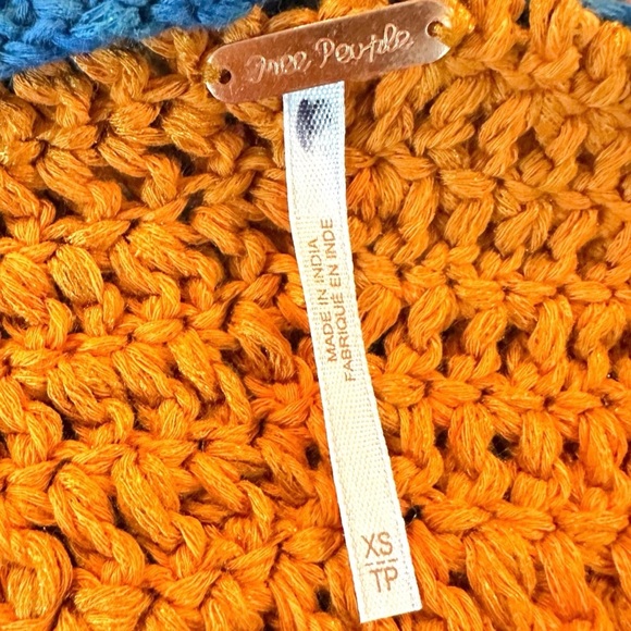 Free People Festival Retro 70s Bella Crochet Halter Top XS Bohemian Coachella - Picture 12 of 15